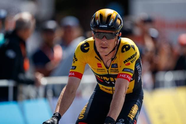 CYCLING TOUR DOWN UNDER, Rohan Dennis of team Jumbo Visma celebrates victory during the Men s Stage 2, Brighton to Victor Harbor of the 2023 Santos Tour Down Under professional road bicycle race in Adelaide, Thursday, January 19, 2023. ( NO ARCHIVING, EDITORIAL USE ONLY, NO USE IN BOOKS WITHOUT CONSENT ADELAIDE SOUTH AUSTRALIA AUSTRALIA  Copyright: xMATTxTURNERx 20230119001754190553