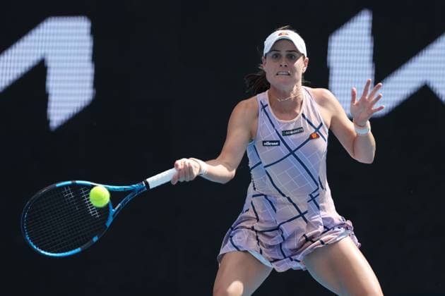 TENNIS AUSTRALIAN OPEN, Kimberly Birrell of Australia in action against Linda Fruhvirtova of Czech Republic during the 2023 Australian Open tennis tournament at Melbourne Park in Melbourne, Thursday, January 19, 2023. ( NO ARCHIVING, EDITORIAL USE ONLY, NO USE IN BOOKS WITHOUT CONSENT MELBOURNE VICTORIA AUSTRALIA  Copyright: xDIEGOxFEDELEx 20230119001754192362