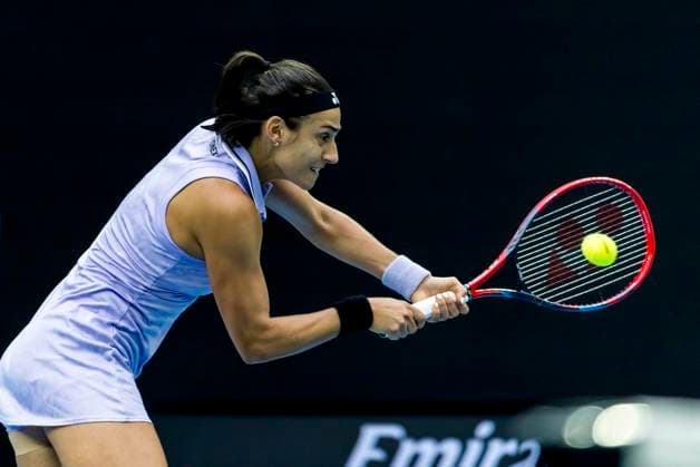 MELBOURNE, VIC - JANUARY 19: Caroline Garcia of France in action during Round 2 of the 2023 Australian Open on January 19 2023, at Melbourne Park in Melbourne, Australia. (Photo by Jason Heidrich Icon Sportswire) TENNIS: JAN 19 Australian Open Icon220119157
