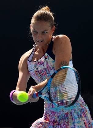 Mandatory Credit: Photo by Ella Ling Shutterstock (13716767bn) Karolina Pliskova of Czech Republic in action Australian Open, Day Four, Tennis, Melbourne Park, Melbourne, Australia - 19 Jan 2023 Australian Open, Day Four, Tennis, Melbourne Park, Melbourne, Australia - 19 Jan 2023 Copyright: xEllaxLing Shutterstockx 13716767bn
