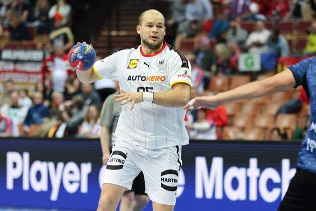 Germany Argentina, IHF World Championship, IHF 2023 World Men s Championship Paul Drux Germany, 95 Handball World Championship 2023, international match between Germany and Argentina on 19 01 2023 in Katowice , Katowice Poland Spodek