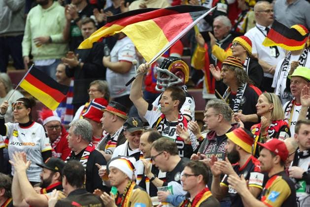 Germany Argentina, IHF World Championship, IHF 2023 World Men s Championship Good mood among German fans Handball World Championship 2023, international match between Germany and Argentina on 19 01 2023 in Katowice , Katowice Poland Spodek