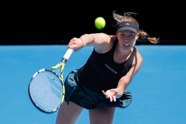 January 20, 2023: 13th seed Danielle COLLINS of the USA in action against 22nd seed Elena RYBAKINA of Kazakhstan in the Women s Singles match on day 5 of the 2023 Australian Open on Kia Arena, in Melbourne, Australia. Cal Media. USA - ZUMAc04_ 20230120_zaf_c04_046 Copyright: xSydneyxLowx