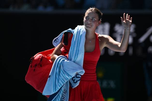 TENNIS AUSTRALIAN OPEN, Marta Kostyuk of Ukraine following her loss to Jessica Pegula of the USA during the 2023 Australian Open tennis tournament at Melbourne Park in Melbourne, Friday, January 20, 2023. ( NO ARCHIVING, EDITORIAL USE ONLY, NO USE IN BOOKS WITHOUT CONSENT MELBOURNE VICTORIA AUSTRALIA  Copyright: xLUKASxCOCHx 20230120001754614205