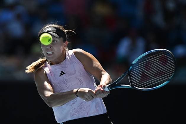 TENNIS AUSTRALIAN OPEN, Jessica Pegula of the USA in action during her match against Marta Kostyuk of Ukraine during the 2023 Australian Open tennis tournament at Melbourne Park in Melbourne, Friday, January 20, 2023. ( NO ARCHIVING, EDITORIAL USE ONLY, NO USE IN BOOKS WITHOUT CONSENT MELBOURNE VICTORIA AUSTRALIA  Copyright: xLUKASxCOCHx 20230120001754628052