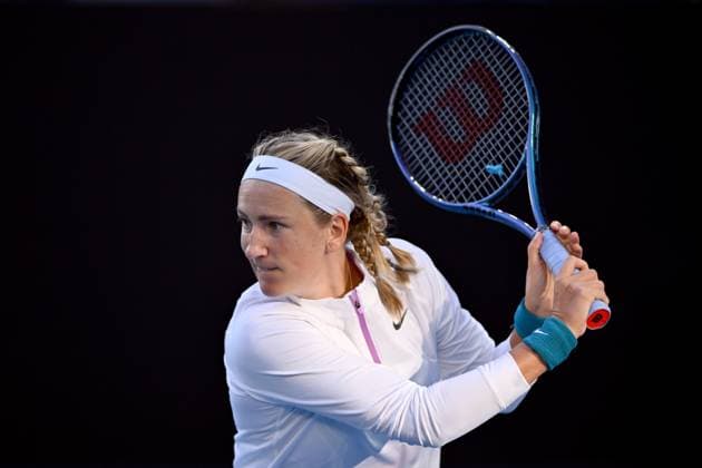 TENNIS AUSTRALIAN OPEN, Victoria Azarenka in action during her match against Madison Keys of the USA during the 2023 Australian Open tennis tournament at Melbourne Park in Melbourne, Friday, January 20, 2023. ( NO ARCHIVING, EDITORIAL USE ONLY, NO USE IN BOOKS WITHOUT CONSENT MELBOURNE VICTORIA AUSTRALIA  Copyright: xJOELxCARRETTx 20230120001754664269