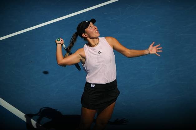Jessica Pegula of USA in action during round 3 match between Jessica Pegula of USA and Marta Kostyuk of Ukraine Day 5 at the Australian Open Tennis 2023 at Margaret Court Arena, Melbourne, Australia on 20 January 2023. Copyright: xPeterxDovganx 34781177