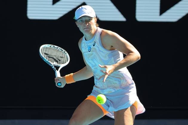 Iga Swiatek of Poland in action during round 3 match between Iga Swiatek of Poland and Cristina Bucsa of Spain Day 5 at the Australian Open Tennis 2023 at Margaret Court Arena, Melbourne, Australia on 20 January 2023. Copyright: xPeterxDovganx 34781213