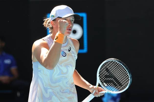 Iga Swiatek of Poland in action during round 3 match between Iga Swiatek of Poland and Cristina Bucsa of Spain Day 5 at the Australian Open Tennis 2023 at Margaret Court Arena, Melbourne, Australia on 20 January 2023. Copyright: xPeterxDovganx 34781226