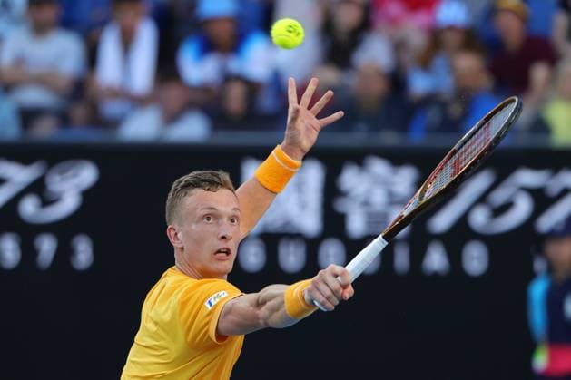 Jiri Lehecka of Czech Republic in action during round 3 match between Cameron Norrie of United Kingdom and Jiri Lehecka of Czech Republic Day 5 at the Australian Open Tennis 2023 at KIA Arena, Melbourne, Australia on 20 January 2023. Copyright: xPeterxDovganx 34781243