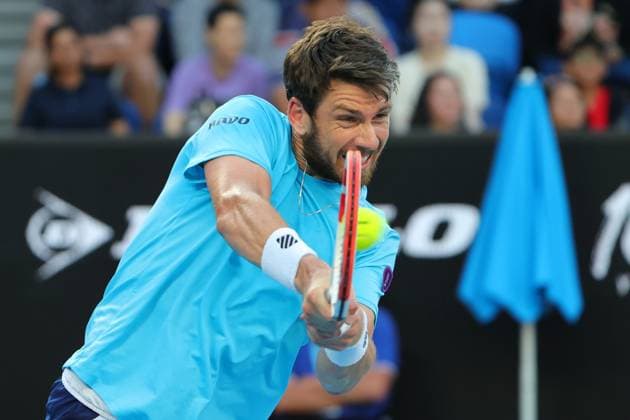 Cameron Norrie of United Kingdom in action during round 3 match between Cameron Norrie of United Kingdom and Jiri Lehecka of Czech Republic Day 5 at the Australian Open Tennis 2023 at KIA Arena, Melbourne, Australia on 20 January 2023. Copyright: xPeterxDovganx 34781247