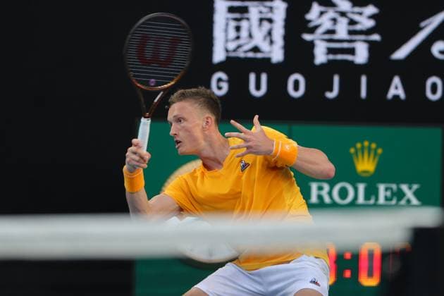 Jiri Lehecka of Czech Republic in action during round 3 match between Cameron Norrie of United Kingdom and Jiri Lehecka of Czech Republic Day 5 at the Australian Open Tennis 2023 at KIA Arena, Melbourne, Australia on 20 January 2023. Copyright: xPeterxDovganx 34781261