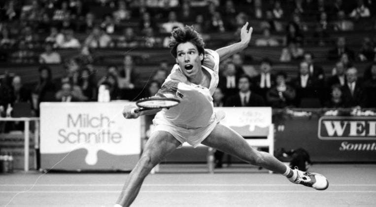 26.02.95 Tennis Eurocard Open Stuttgart Deutschland, Stuttgart, 26.02.1995, Tennis, Eurocard Open Stuttgart: Michael Stich. *** 26 02 95 Tennis Eurocard Open Stuttgart Germany, Stuttgart, 26 02 1995, Tennis, Eurocard Open Stuttgart Michael Stich
