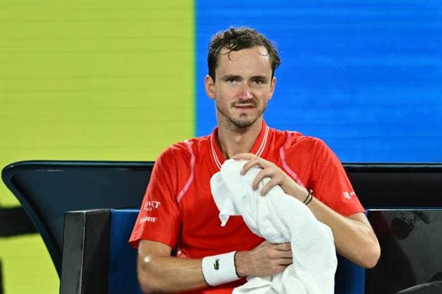 TENNIS AUSTRALIAN OPEN, Daniil Medvedev during his match against Sebastian Korda of the USA during the 2023 Australian Open tennis tournament at Melbourne Park in Melbourne, Friday, January 20, 2023. ( NO ARCHIVING, EDITORIAL USE ONLY, NO USE IN BOOKS WITHOUT CONSENT MELBOURNE VICTORIA AUSTRALIA  Copyright: xJOELxCARRETTx 20230120001754748560