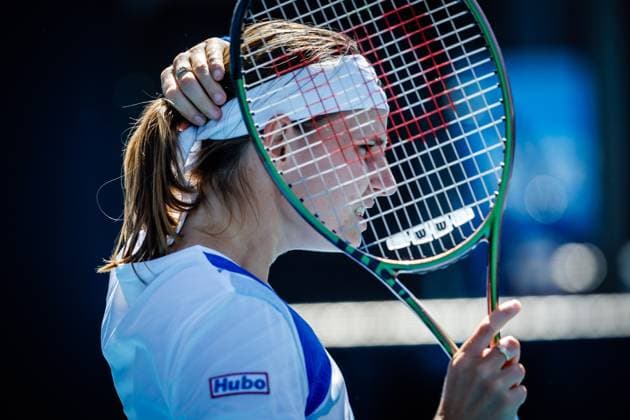 Belgian Greet Minnen WTA, Tennis Damen 74) pictured in action during a women s doubles second round game between Belgian-French pair Minnen-Bondarz and Swiss-Romanian pair Golubic-Niculescu at the Australian Open tennis Grand Slam, Friday 20 January 2023 in Melbourne Park, Melbourne, Australia. PATRICKxHAMILTON  x58562772x