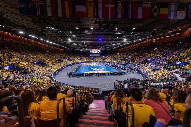 230120 General view of Scandinavium arena with spectators in the stands during the 2023 IHF World Mens Handball Championship match between Iceland and Sweden on January 20, 2023 in Gothenburg Photo Mathias Bergeld BILDBYRAN code MB MI0404 handball handball handball ihf 2023 world mens handball championship handballs vm vm iceland sweden sweden 2023 ihf world mens handball championship iceland day 10 bbeng,  Copyright: MATHIASxBERGELD BB230120MB133