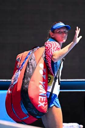 TENNIS AUSTRALIAN OPEN, Varvara Gracheva of Russia reacts after loosing her match against Karolina Plskova of Czech Republic during the 2023 Australian Open tennis tournament at Melbourne Park in Melbourne, Saturday, January 21, 2023. ( NO ARCHIVING, EDITORIAL USE ONLY, NO USE IN BOOKS WITHOUT CONSENT MELBOURNE VICTORIA AUSTRALIA  Copyright: xJAMESxROSSx 20230121001754947046