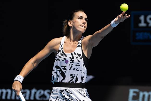 Donna Vekic of Croatia in action during round 3 match between Donna Vekic of Croatia Nuria Parrizas Diaz of Spain, Day 6 at the Australian Open Tennis 2023 at Margaret Court Arena, Melbourne, Australia on 21 January 2023. Copyright: xPeterxDovganx 34781309