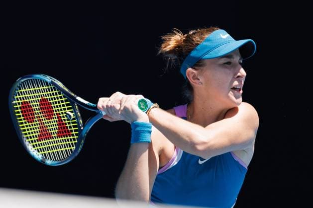 January 21, 2023: 12th seed BELINDA BENCIC (SUI) in action against CAMILA GIORGI (ITA) on Rod Laver Arena in a Women s Singles 3rd round match on day 6 of the 2023 Australian Open in Melbourne, Australia. Cal Media USA - ZUMAc04_ 20230121_zaf_c04_039 Copyright: xSydneyxLowx