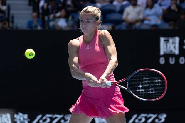 Camila Giorgi of Italy in action during round 3 match between Belinda Bencic of Switzerland and Camila Giorgi of Italy, Day 6 at the Australian Open Tennis 2023 at Rod Laver Arena, Melbourne, Australia on 21 January 2023. Copyright: xPeterxDovganx 34781360