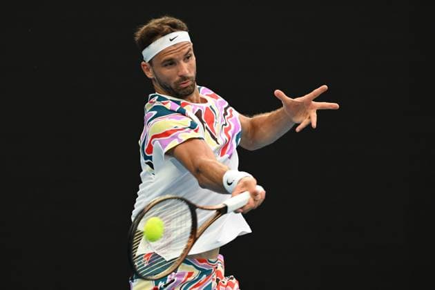 TENNIS AUSTRALIAN OPEN, Grigor Dimitrov of Bulgaria in action during his match against Novak Djokovic of Serbia during the 2023 Australian Open tennis tournament at Melbourne Park in Melbourne, Friday, January 1, 2021. ( NO ARCHIVING, EDITORIAL USE ONLY, NO USE IN BOOKS WITHOUT CONSENT MELBOURNE VICTORIA AUSTRALIA  Copyright: xLUKASxCOCHx 20230121001755018735