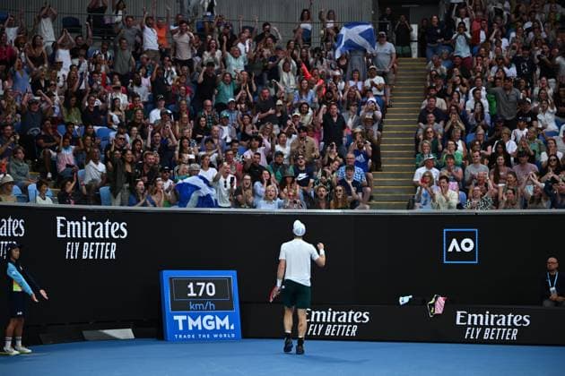TENNIS AUSTRALIAN OPEN, Andy Murray Of Great Britain wins a point during his match against Roberto Bautista Agut of Spain during the 2023 Australian Open tennis tournament at Melbourne Park in Melbourne, Wednesday, May 1, 2019. ( NO ARCHIVING, EDITORIAL USE ONLY, NO USE IN BOOKS WITHOUT CONSENT MELBOURNE VICTORIA AUSTRALIA  Copyright: xJOELxCARRETTx 20230121001755031970
