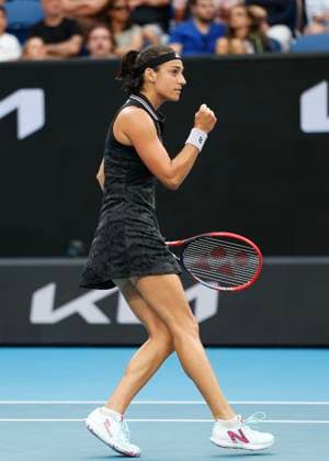 Caroline Garcia FRA makes fist and cheers,jubilation,joy,emotion, Australian Open 2023, Melbourne Park, Melbourne, Victoria, Australia Copyright: xJuergenxHasenkopfx