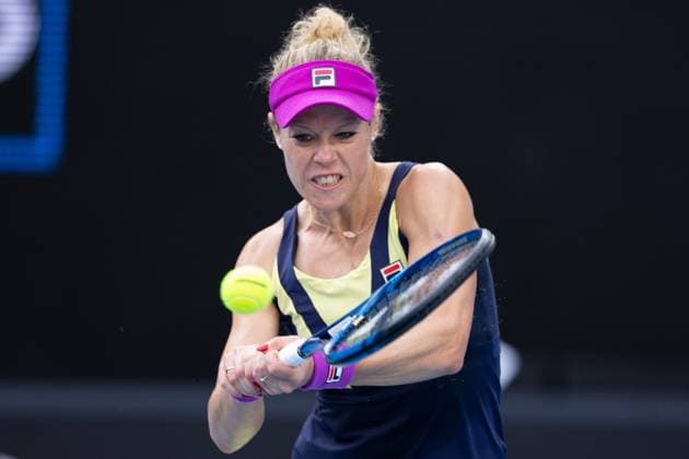 Laura Siegemund of Germany in action during the round 3 match between Caroline Garcia of France and Laura Siegemund of Germany, Day 6 at the Australian Open Tennis 2023 at KIA Arena, Melbourne, Australia on 21 January 2023. Copyright: xPeterxDovganx 34781450