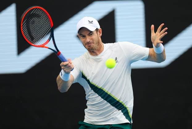 Mandatory Credit: Photo by Ella Ling Shutterstock (13728748cy) Andy Murray of GBR in action Australian Open, Day Six, Tennis, Melbourne Park, Melbourne, Australia - 21 Jan 2023 Australian Open, Day Six, Tennis, Melbourne Park, Melbourne, Australia - 21 Jan 2023 Copyright: xEllaxLing Shutterstockx 13728748cy