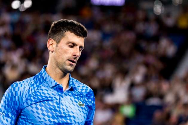 MELBOURNE, VIC - JANUARY 21: Novak Djokovic of Serbia in action during Round 3 of the 2023 Australian Open on January 21 2023, at Melbourne Park in Melbourne, Australia. (Photo by Jason Heidrich Icon Sportswire) TENNIS: JAN 21 Australian Open Icon230121175