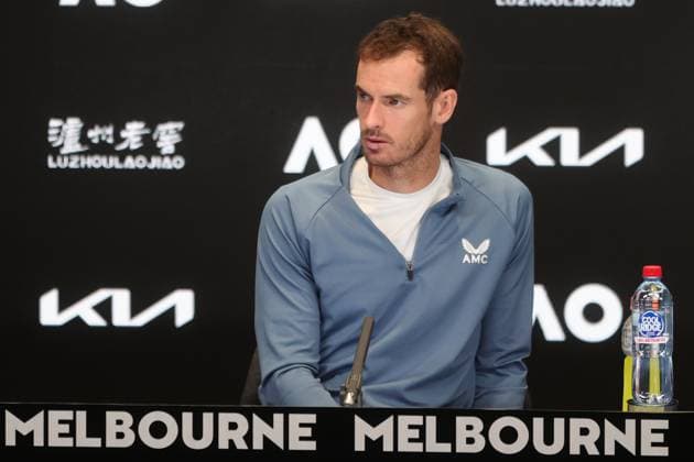 Andy Murray of Great Britain interviewed in the Media Centre after his loss to Roberto Bautista Agut of Spain 6-1 6-7 6-3 6-4 in the round 3 match, Day 6 at the Australian Open Tennis 2023 at Margaret Court Arena, Melbourne, Australia on 21 January 2023. Copyright: xPeterxDovganx 34781518