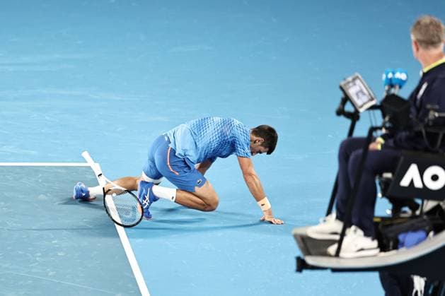Novak Djokovic, SRB, during third round of 2023 Australian Open in Melbourne, 21 01 2023