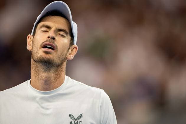(230121) -- MELBOURNE, Jan. 21, 2023 -- Andy Murray of Britain reacts during the men s singles 3rd round match against Roberto Bautista Agut of Spain at Australian Open in Melbourne Park, in Melbourne, Australia, on Jan. 21, 2023. (Photo by Xinhua) (SP)AUSTRALIA-MELBOURNE-TENNIS-AUSTRALIAN OPEN-DAY 6 HuxJingChen 