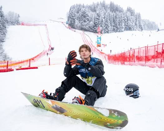 ALPINE SKIING - FIS WC Kitzbuehel KITZBUEHEL,AUSTRIA,21.JAN.23 - ALPINE SKIING - FIS World Cup, Hahnenkamm-race, side event, Kitz Charity Trophy. Image shows Jordan Barrett (SIGNA).  GEPAxpictures xMaticxKlansek