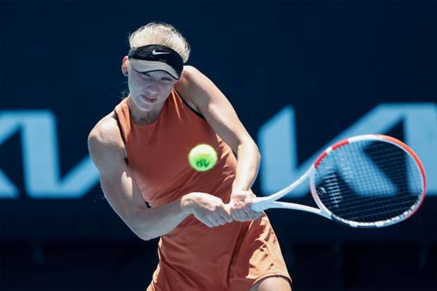 Alina Korneeva, Girls Singles GS Australian Open 2023, Melbourne Park, Melbourne, Victoria, Australia Copyright: xJuergenxHasenkopfx