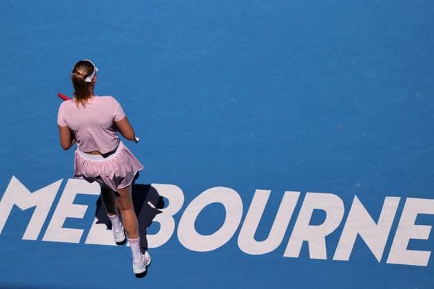 Donna Vekic of Croatia in action during round 4 match between Donna Vekic of Croatia and Linda Fruhvirtova of Czech Republic Day 8 at the Australian Open Tennis 2023 at Margaret Court Arena, Melbourne, Australia on 23 January 2023. Copyright: xPeterxDovganx 34781756