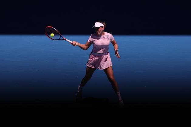 Donna Vekic of Croatia in action during round 4 match between Donna Vekic of Croatia and Linda Fruhvirtova of Czech Republic Day 8 at the Australian Open Tennis 2023 at Margaret Court Arena, Melbourne, Australia on 23 January 2023. Copyright: xPeterxDovganx 34781762