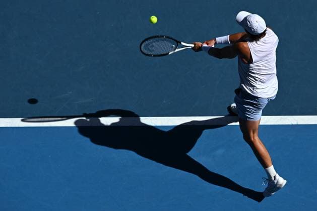 TENNIS AUSTRALIAN OPEN, JJ Wolf of the United States in action during his match against Ben Shelton of the United States during the 2023 Australian Open tennis tournament at Melbourne Park in Melbourne, Monday, January 23, 2019. ( NO ARCHIVING, EDITORIAL USE ONLY, NO USE IN BOOKS WITHOUT CONSENT MELBOURNE VICTORIA AUSTRALIA  Copyright: xJOELxCARRETTx 20230123001755792986