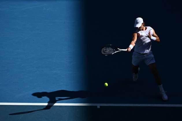 TENNIS AUSTRALIAN OPEN, JJ Wolf of the United States in action during his match against Ben Shelton of the United States during the 2023 Australian Open tennis tournament at Melbourne Park in Melbourne, Monday, January 23, 2019. ( NO ARCHIVING, EDITORIAL USE ONLY, NO USE IN BOOKS WITHOUT CONSENT MELBOURNE VICTORIA AUSTRALIA  Copyright: xJOELxCARRETTx 20230123001755795600