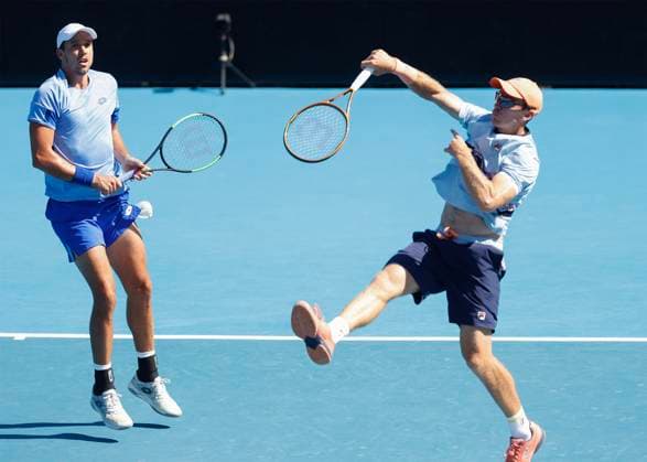 Andreas Mies John Peers, Mens Doubles, Australian Open 2023, Melbourne Park, Melbourne, Victoria, Australia Copyright: xJuergenxHasenkopfx