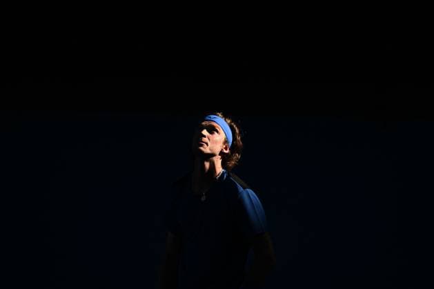 Mandatory Credit: Photo by James Gourley Shutterstock (13729780fg) Andrey Rublev reacts during his fourth round match Australian Open, Day Eight, Tennis, Melbourne Park, Melbourne, Australia - 23 Jan 2023 Australian Open, Day Eight, Tennis, Melbourne Park, Melbourne, Australia - 23 Jan 2023 Copyright: xJamesxGourley Shutterstockx 13729780fg