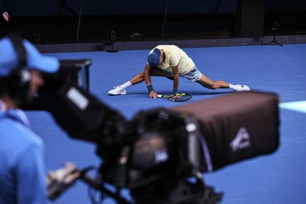 Mandatory Credit: Photo by James Gourley Shutterstock (13729780gi) Holger Rune in action during his fourth round match Australian Open, Day Eight, Tennis, Melbourne Park, Melbourne, Australia - 23 Jan 2023 Australian Open, Day Eight, Tennis, Melbourne Park, Melbourne, Australia - 23 Jan 2023 Copyright: xJamesxGourley Shutterstockx 13729780gi