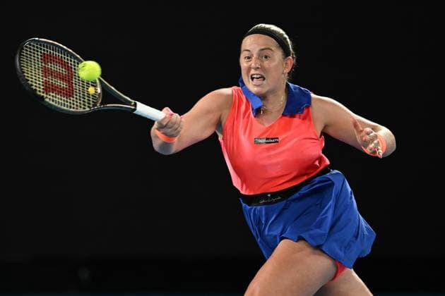 Mandatory Credit: Photo by James Gourley Shutterstock (13729783am) Jelena Ostapenko in action during her Quarter Final Match Australian Open, Day Nine, Tennis, Melbourne Park, Melbourne, Australia - 24 Jan 2023 Australian Open, Day Nine, Tennis, Melbourne Park, Melbourne, Australia - 24 Jan 2023 Copyright: xJamesxGourley Shutterstockx 13729783am