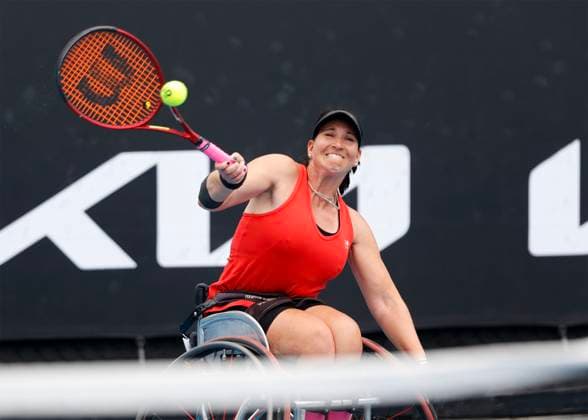 Katharina Krueger, Wheelchair Womens Singles, Australian Open 2023, Melbourne Park, Melbourne, Victoria, Australia Copyright: xJuergenxHasenkopfx