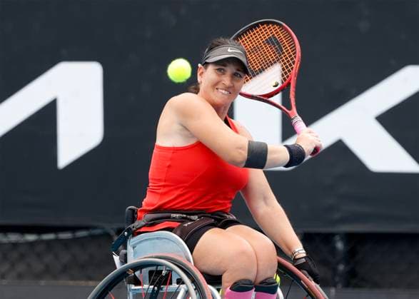 Katharina Krueger, Wheelchair Womens Singles, Australian Open 2023, Melbourne Park, Melbourne, Victoria, Australia Copyright: xJuergenxHasenkopfx