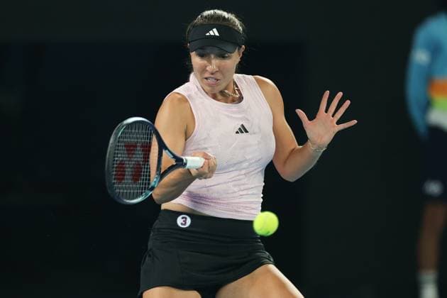 Jessica Pegula of USA in action against Victoria Azarenka in the Quarter Final match, Day 9 at the Australian Open Tennis 2023 at Rod Laver Arena, Melbourne, Australia on 24 January 2023. Copyright: xPeterxDovganx 34782005
