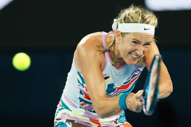 January 24, 2023: 24th seed VICTORIA AZARENKA of Belarus in action against 3rd seed JESSICA PEGULA of the USA on Rod Laver Arena in a Women s Singles Quarterfinals match on day 9 of the 2023 Australian Open in Melbourne, Australia. Cal Media USA - ZUMAc04_ 20230124_zaf_c04_003 Copyright: xSydneyxLowx