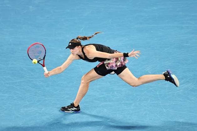 Elena Rybakina, KAZ, during quarter finals of 2023 Australian Open in Melbourne, 24 01 2023