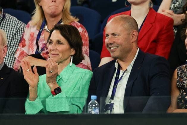 Josh Frydenberg former Treasurer of Australia in the crowd at the match between Stefanos Tsitsipas of Greece and Jiri Lehecka of Czech Republic in the Quarter Final match, Day 9 at the Australian Open Tennis 2023 at Rod Laver Arena, Melbourne, Australia on 24 January 2023. Copyright: xPeterxDovganx 34782094