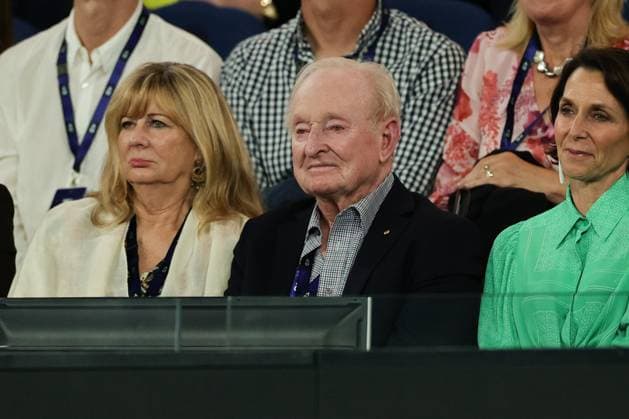 Rod Laver at the match between Stefanos Tsitsipas of Greece and Jiri Lehecka of Czech Republic in the Quarter Final match, Day 9 at the Australian Open Tennis 2023 at Rod Laver Arena, Melbourne, Australia on 24 January 2023. Copyright: xPeterxDovganx 34782095